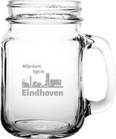 Gegraveerde Drinkglas 45cl met schroefdeksel Eindhoven