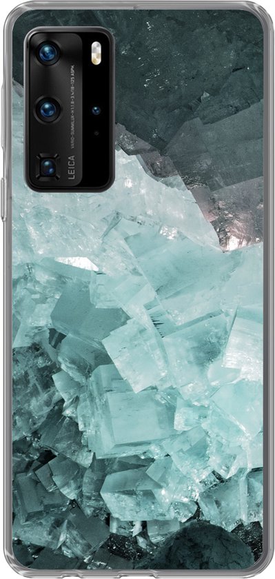 Coque Huawei P40 Pro - Natuursteen - Cristaux - Luxe - Coque en Siliconen