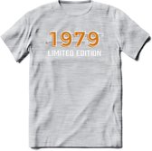 1979 Limited Edition T-Shirt | Goud - Zilver | Grappig Verjaardag en Feest Cadeau Shirt | Dames - Heren - Unisex | Tshirt Kleding Kado | - Licht Grijs - Gemaleerd - 3XL