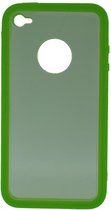 Apple iPhone 4/4s Hoesje - Xccess - Rubber Serie - TPU Backcover - Groen - Hoesje Geschikt Voor Apple iPhone 4/4s