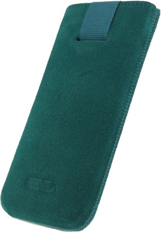 Étui à glissière Senza en daim vert Coral taille XL