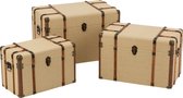 Set of 3 suitcases mdf beige/brown