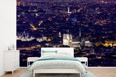 Behang - Fotobehang Panorama van Parijs en de Notre Dame - Breedte 600 cm x hoogte 400 cm