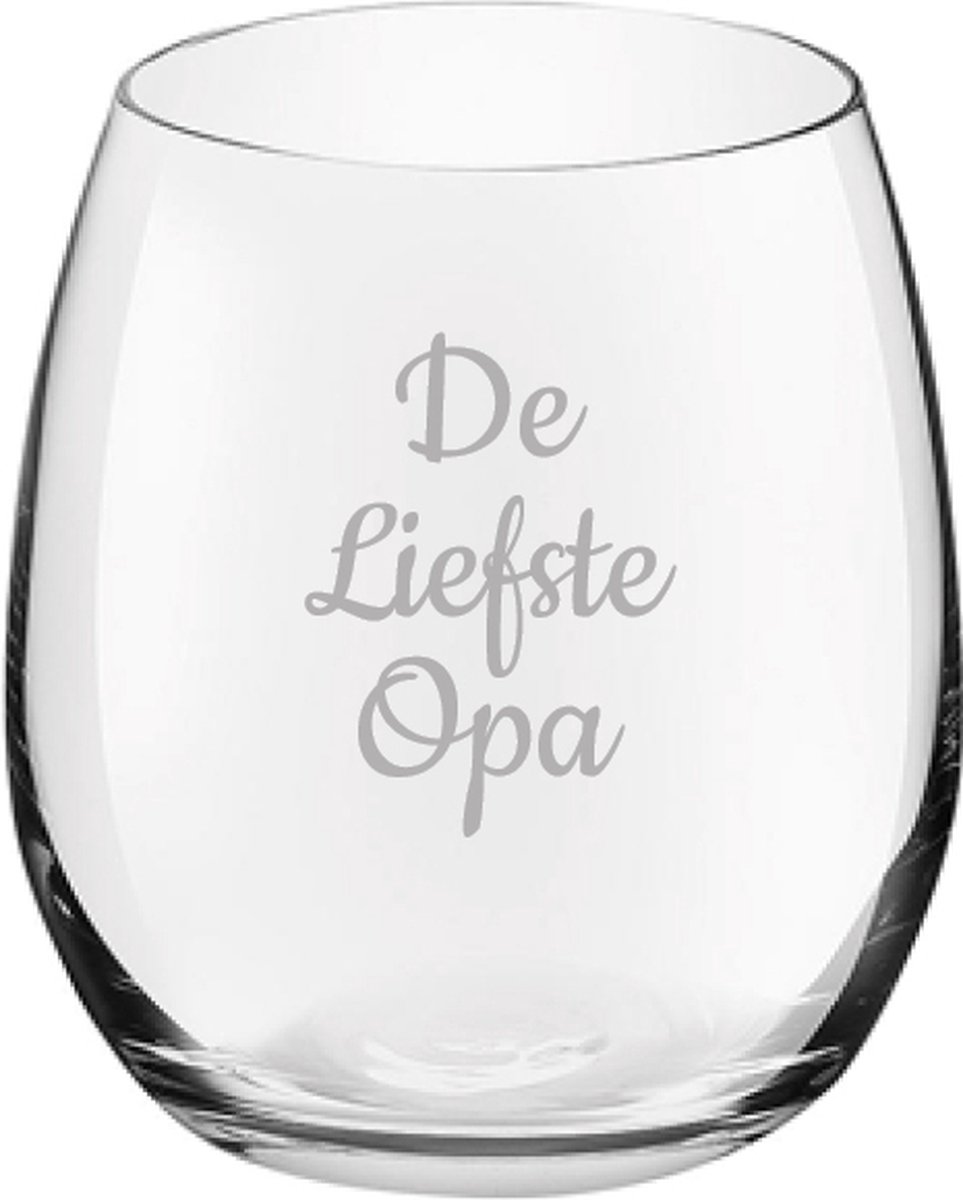 Gegraveerde Drinkglas 39cl De Liefste Opa