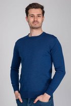 Suitable Pullover Merino O-neck Blauw