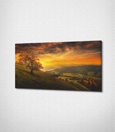 The Tree Canvas- 100 x 60 cm - Landschap - Schilderij - Canvas - Slaapkamer - Wanddecoratie  - Slaapkamer - Foto op canvas