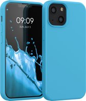 kwmobile telefoonhoesje geschikt voor Apple iPhone 13 mini - Hoesje met siliconen coating - Smartphone case in lichtblauw