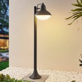 Lindby - Tuinpad verlichting - 1licht - aluminium, kunststof - H: 100 cm - E27 - donkergrijs, opaalwit