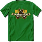 Proost T-Shirt | Bier Kleding | Feest | Drank | Grappig Verjaardag Cadeau | - Donker Groen - XL