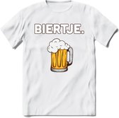 Biertje T-Shirt | Bier Kleding | Feest | Drank | Grappig Verjaardag Cadeau | - Wit - S