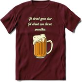 Ik Drink Geen Bier, Ik Drink Een Tarwe Smoothie T-Shirt | Bier Kleding | Feest | Drank | Grappig Verjaardag Cadeau | - Burgundy - M