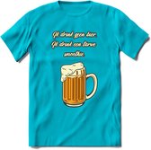 Ik Drink Geen Bier, Ik Drink Een Tarwe Smoothie T-Shirt | Bier Kleding | Feest | Drank | Grappig Verjaardag Cadeau | - Blauw - M