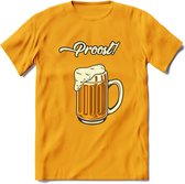 Proost! T-Shirt | Bier Kleding | Feest | Drank | Grappig Verjaardag Cadeau | - Geel - 3XL