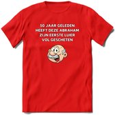 50 jaar geleden T-Shirt | Grappig Abraham 50 Jaar Verjaardag Kleding Cadeau | Dames – Heren - Rood - M