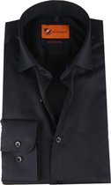 Suitable - Overhemd Zwart Skinny Fit - 39 - Heren - Skinny-fit