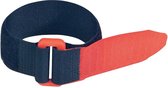 FASTECH® F101-25-300-5 Klittenband Met riem Haak- en lusdeel (l x b) 300 mm x 25 mm Zwart, Rood 5 stuk(s)