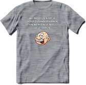 We proosten op je hoofd zonder haren T-Shirt | Grappig Abraham 50 Jaar Verjaardag Kleding Cadeau | Dames – Heren - Donker Grijs - Gemaleerd - S