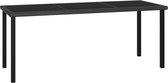 Decoways - Tuintafel 180x70x73 cm poly rattan zwart
