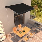 Decoways - Luifel automatisch uittrekbaar 350x250 cm antraciet