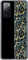Geschikt voor Samsung Galaxy S20 FE hoesje - Panterprint - Goud - Vacht - Siliconen Telefoonhoesje