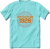 1928 Limited Edition Ring T-Shirt | Zilver - Goud | Grappig Verjaardag en Feest Cadeau Shirt | Dames - Heren - Unisex | Tshirt Kleding Kado | - Licht Blauw - L