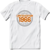 1966 Limited Edition Ring T-Shirt | Zilver - Goud | Grappig Verjaardag en Feest Cadeau Shirt | Dames - Heren - Unisex | Tshirt Kleding Kado | - Wit - M