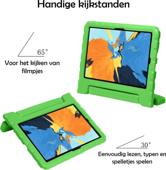 Hoes - Geschikt voor Apple iPad Pro (2018) - 11 inch - Kinderhoes Shockproof Bumper - Kidsproof Case - Tablet Hoesje - Kinder Hoesje Cover - Groen