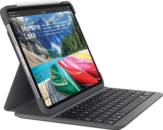 Hoelahoep Laat je zien binnenkomst Logitech Slim Folio Pro - Toetsenbord Case voor 3e generatie 12.9-inch iPad  PRO - Qwerty | bol.com