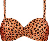 Beachlife Leopard Spots multiway bikinitop met voorgevormde cups en beugel - dames - Maat 90D