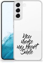 Telefoonhoesje Geschikt voor Samsung Galaxy S22 Plus Backcover Soft Siliconen Hoesje Heart Smile