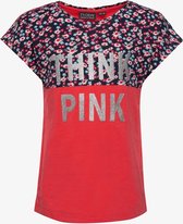TwoDay meisjes T-shirt met bloemenprint - Roze - Maat 158/164