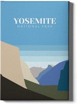 Walljar - Yosemite Valley United States II - Muurdecoratie - Canvas schilderij