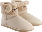 Hunkemöller Dames Accessoires Pantoffels Suede  - Beige - maat 36