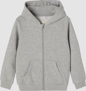 Cardigan NKMLENO LS SWEAT CARD WH BRU NOOS Grijs
