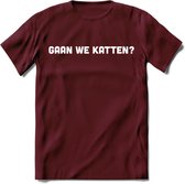 Gaan We Katten? - Katten T-Shirt Kleding Cadeau | Dames - Heren - Unisex | Kat / Dieren shirt | Grappig Verjaardag kado | Tshirt Met Print | - Burgundy - XXL