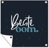 Posters de jardin Citations - 'Cher oncle' - Blauw - Proverbes - 50x50 cm - Toile de jardin