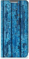 Telefoonhoesje Xiaomi Redmi Note 10/10T 5G | Poco M3 Pro Magnet Case Wood Blue