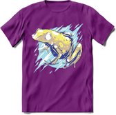 Dieren T-Shirt | Kikker shirt Heren / Dames | Wildlife frog kleding cadeau - Paars - S