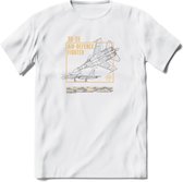 SU-35 Vliegtuig T-Shirt | Unisex leger Kleding | Dames - Heren Straaljager shirt | Army F16 | Grappig bouwpakket Cadeau | - Wit - XXL