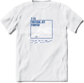 F-15 Vliegtuig T-Shirt | Unisex leger Kleding | Dames - Heren Straaljager shirt | Army F16 | Grappig bouwpakket Cadeau | - Wit - M