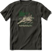 F-15 Vliegtuig T-Shirt | Unisex leger Kleding | Dames - Heren Straaljager shirt | Army F16 | Grappig bouwpakket Cadeau | - Donker Grijs - M