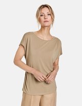 TAIFUN Dames Shirt met 1/2-mouwen en geplooide details