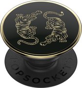 PopSockets PopGrip - Verwisselbare Telefoonbutton en Standaard - Enamel Tijger (Metaal)