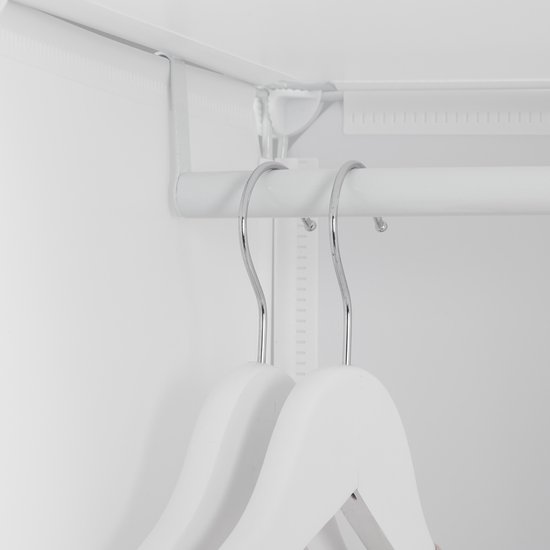 kinderkast - 8 vakken - deuren - 145 x 109 x 37 cm - speelgoedkast - wit