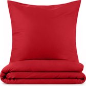 Blumtal Evolon® Dekbedovertrek met 2 Kussenslopen - Anti-Allergisch - Tegen huisstofmijt - 2 Persoons Dekbed - Lits Jumeaux - 240 x 220 & 50 x 70 (2x) - Brushed Microfibre -  Rood