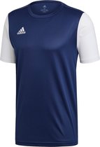 adidas Estro 19 Sportshirt - Maat L  - Mannen - donker blauw/wit