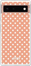 6F hoesje - geschikt voor Google Pixel 6 -  Transparant TPU Case - Peachy Dots #ffffff