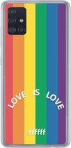 6F hoesje - geschikt voor Samsung Galaxy A51 -  Transparant TPU Case - #LGBT - Love Is Love #ffffff