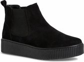 Tamaris Dames Chelseaboot 1-1-25813-27 001 zwart wijd Maat: 38 EU