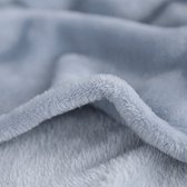 Fleece deken - 130x150cm - Licht Grijs - Extra Zacht - Knuffeldeken - Warmtedeken - Plaid